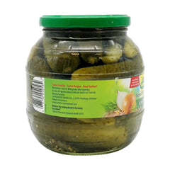Kühne Gundelsheim Barrel Pickles slices in a glass jar for deli platters.