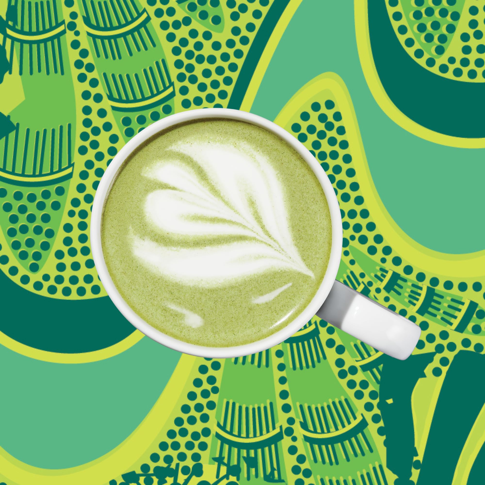 Kuli Kuli Mo Matcha Moringa Latte vibrant green color in cup