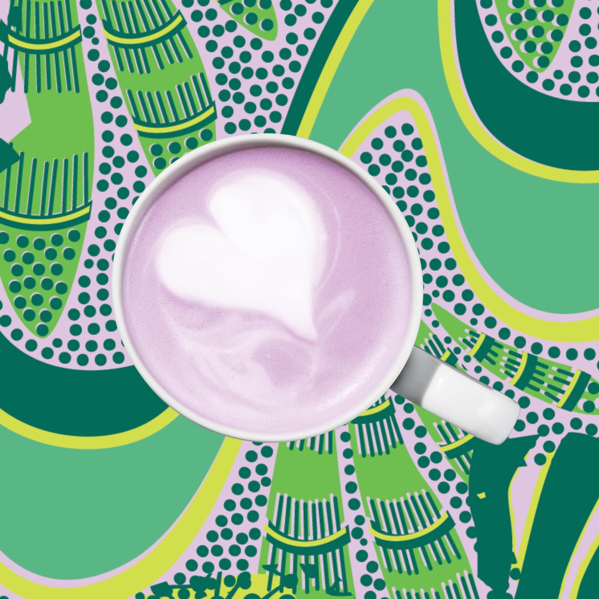 Kuli Kuli Mo Superfood Latte Ube Concentrate dessert-use idea adds color and flavor