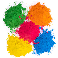 Kulture Khazana 1lb bags showcase bold colors ready for festival color runs.