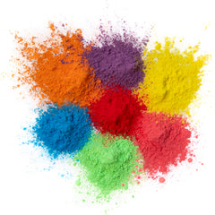Kulture Khazana red Holi color powder; vibrant hue washes out in laundry