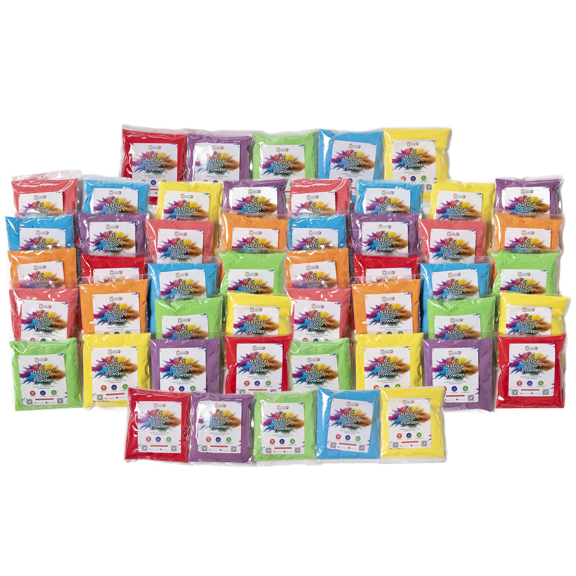 Kulture Khazana red Holi color powder for vibrant celebrations that wash out easily.