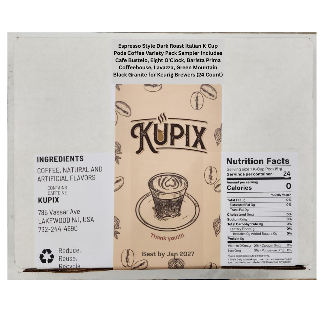 KUPIX Cafe Bustelo Espresso Style pods, bold flavor in single serve cups
