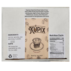 KUPIX Cafe Bustelo Espresso Style pods, bold flavor in single serve cups