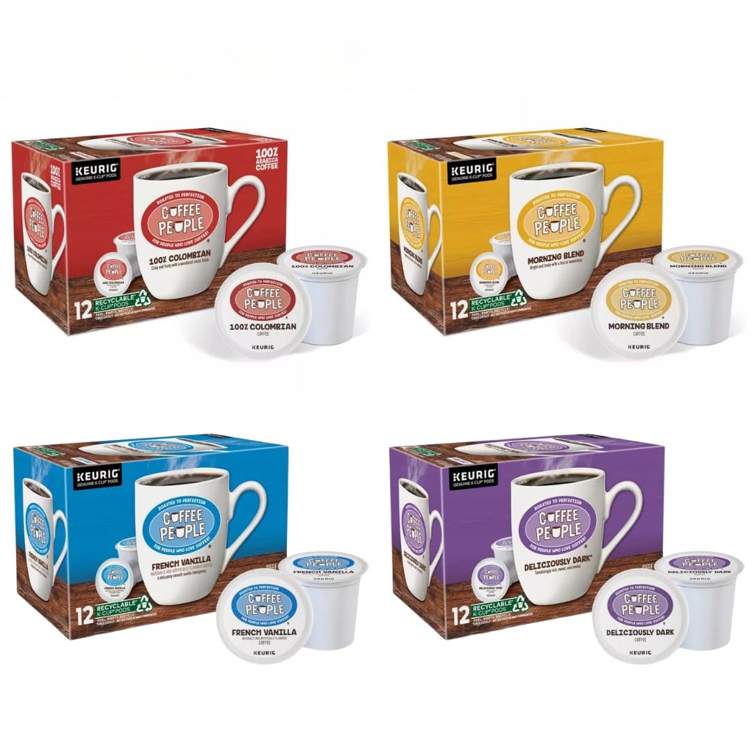Kupix coffee variety pack with 48 pods featuring four blends for home or office use.
