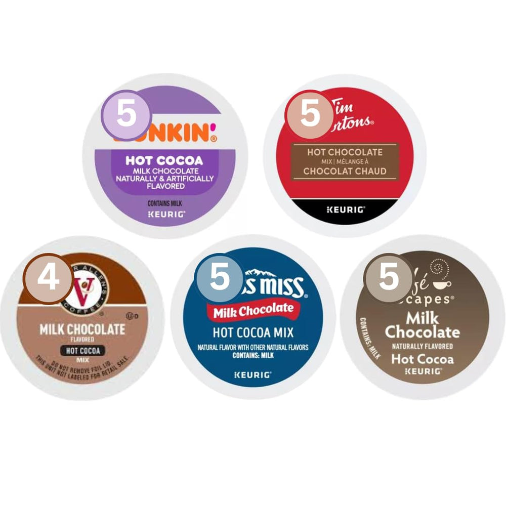 KUPIX Milk Chocolate Hot Cocoa K-Cup sampler box, great gift for cocoa lovers.