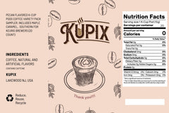 KUPIX pecan K-Cups caramel flavor, cozy break-room treat