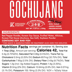 K Kurious Pantry gochujang bottle sideview reveals rich texture and premium ingredients