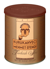 Hot Turkish coffee in a demitasse cup showing foam and bold body