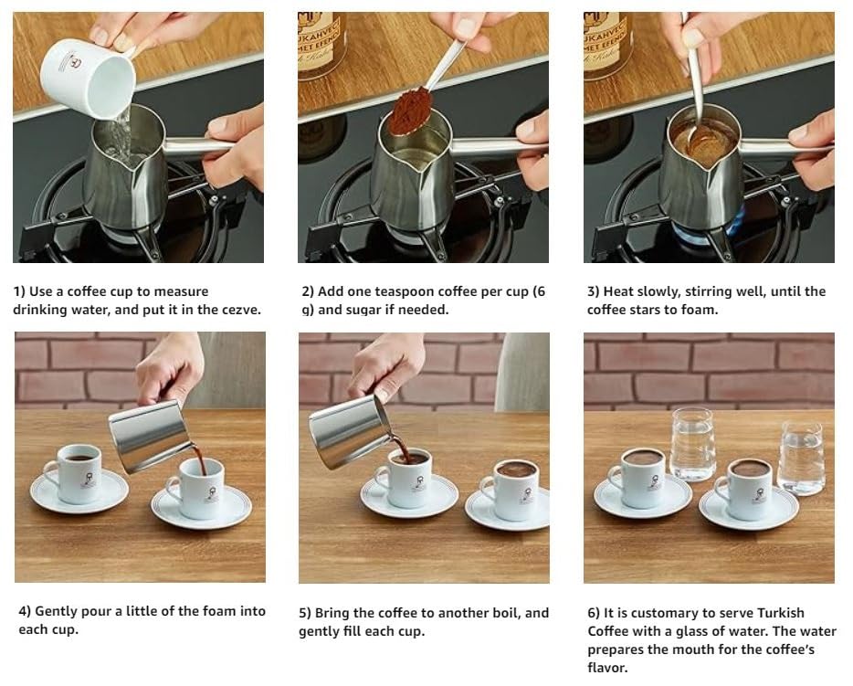 Intense aroma from Kurukahveci Mehmet Efendi coffee.
