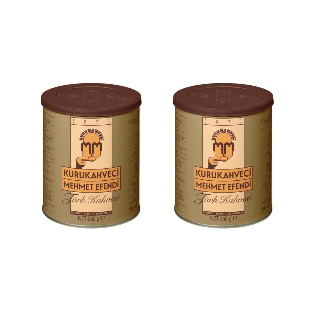 Kurukahveci Mehmet Efendi Turkish coffee pack front, premium aroma and gift-ready packaging