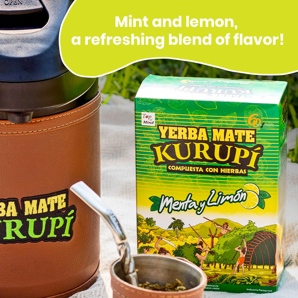 Kurupi Yerba Mate with dried citrus peel suggests vibrant lemon zest.