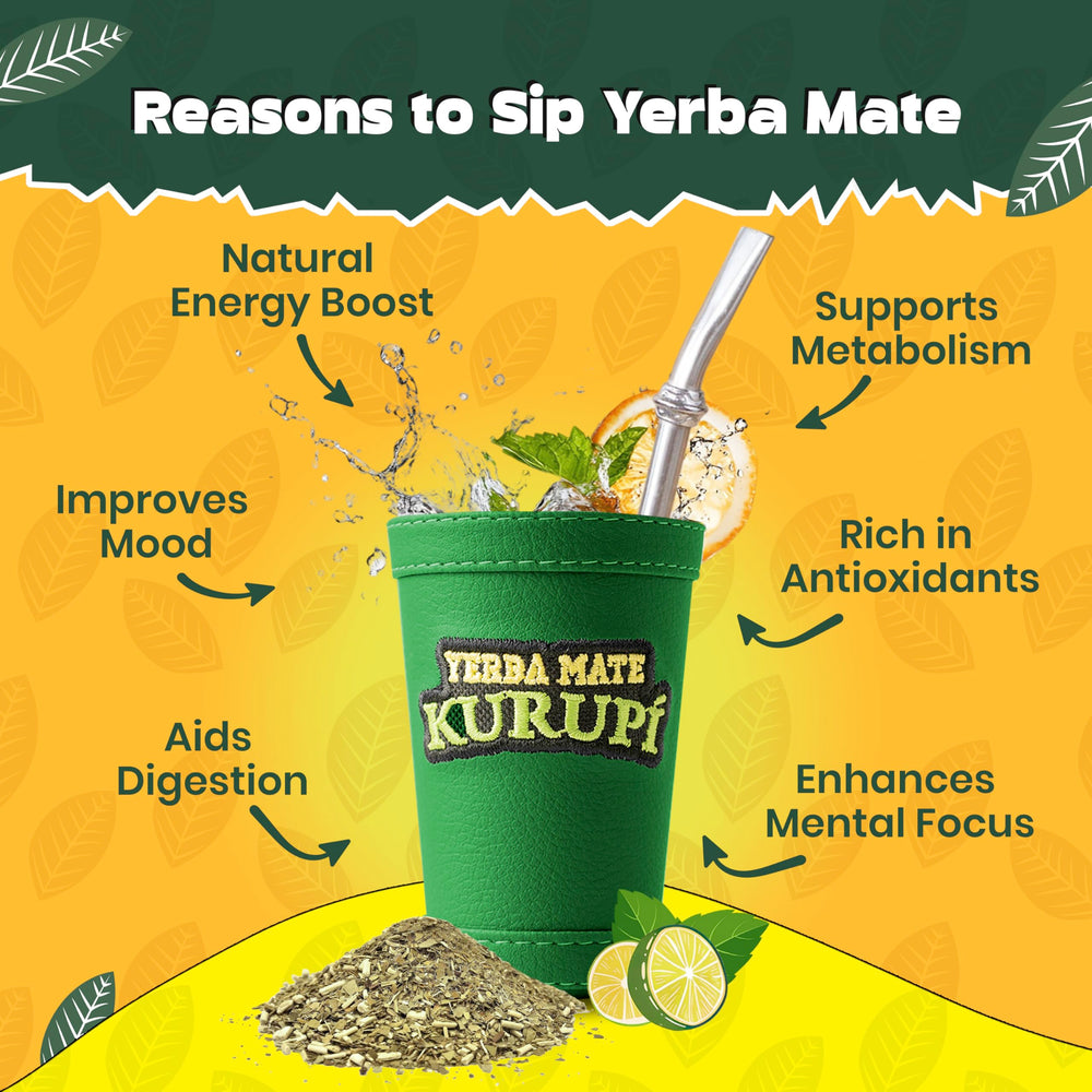 Kurupi Yerba Mate Mint Lemon aroma offers naturally cooling flavor.