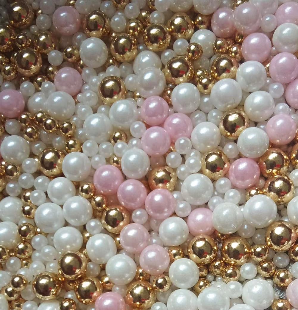 Kuting gold dragees sprinkles pack for elegant cake decorations
