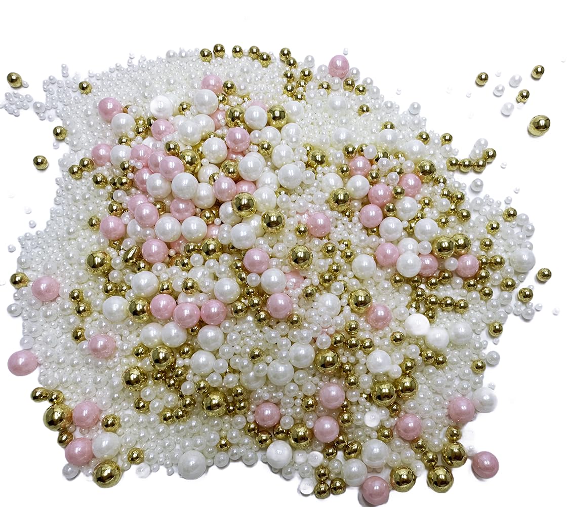Kuting gold sprinkles on cake to add sparkle and contrast
