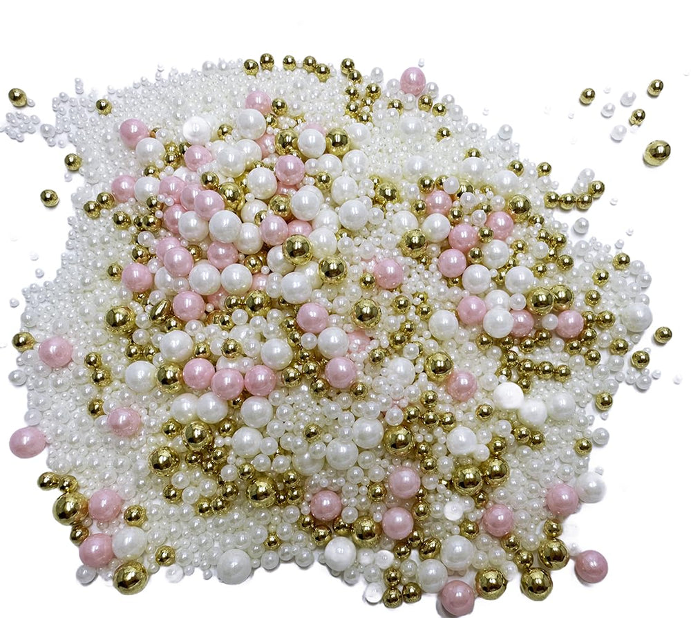 Kuting gold sprinkles on cake to add sparkle and contrast