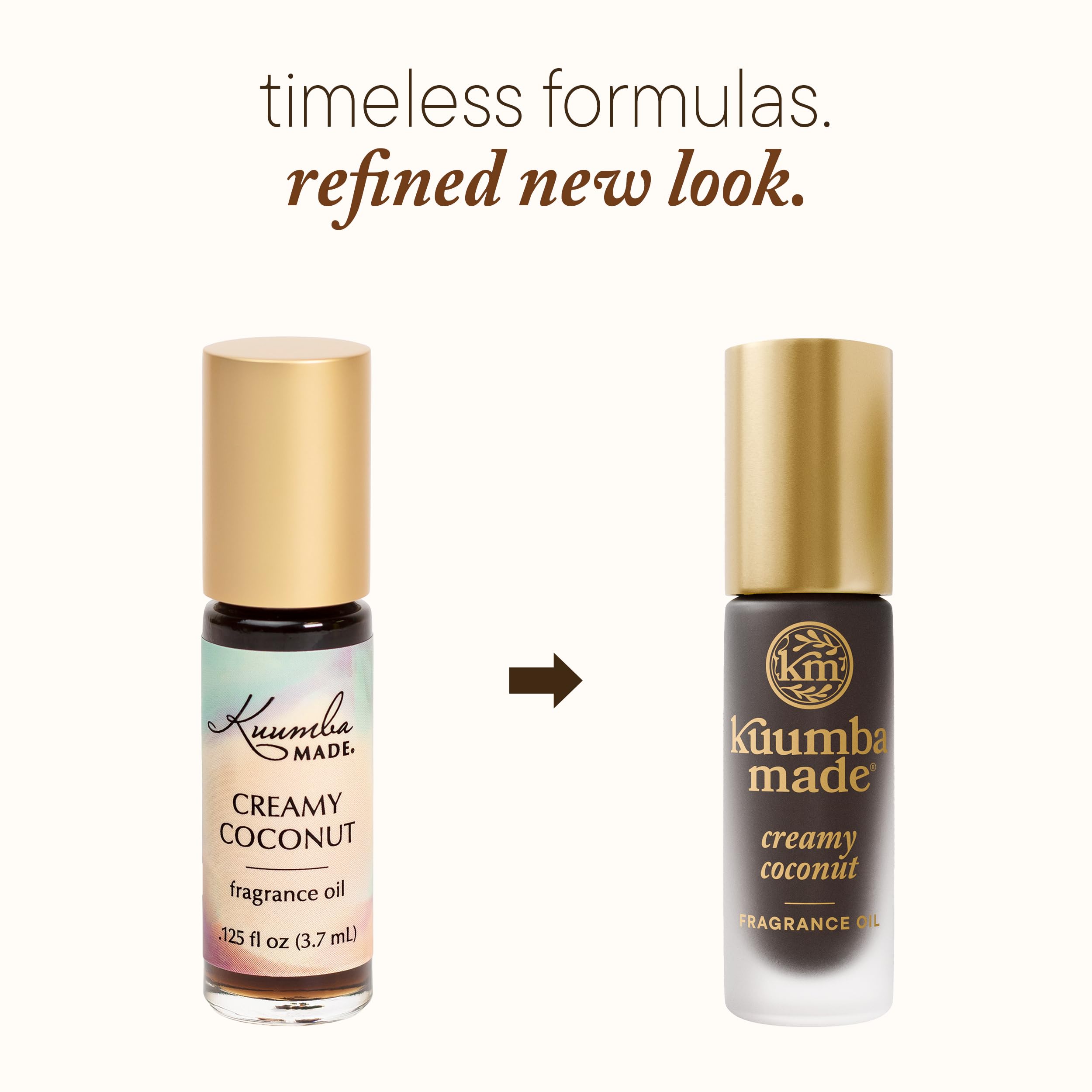 Kuumba Made Creamy Coconut rollerball application for quick, on-the-go refresh.