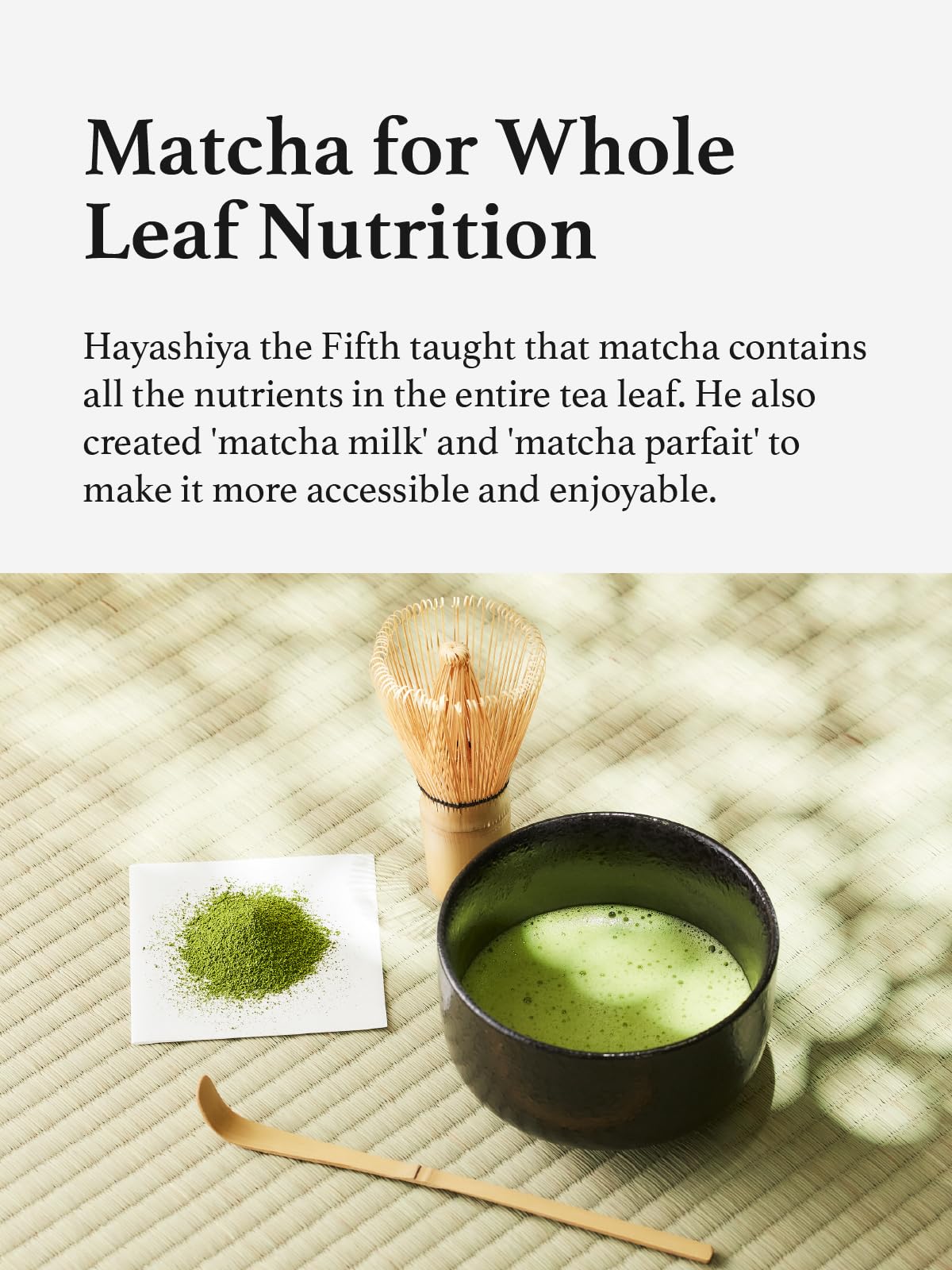 KYOHAYASHIYA matcha powder in a bowl with bright green hue and smooth texture.