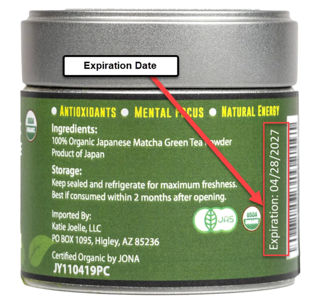 Air-tight packaging preserves freshness of Kyoto Dew Matcha powder.