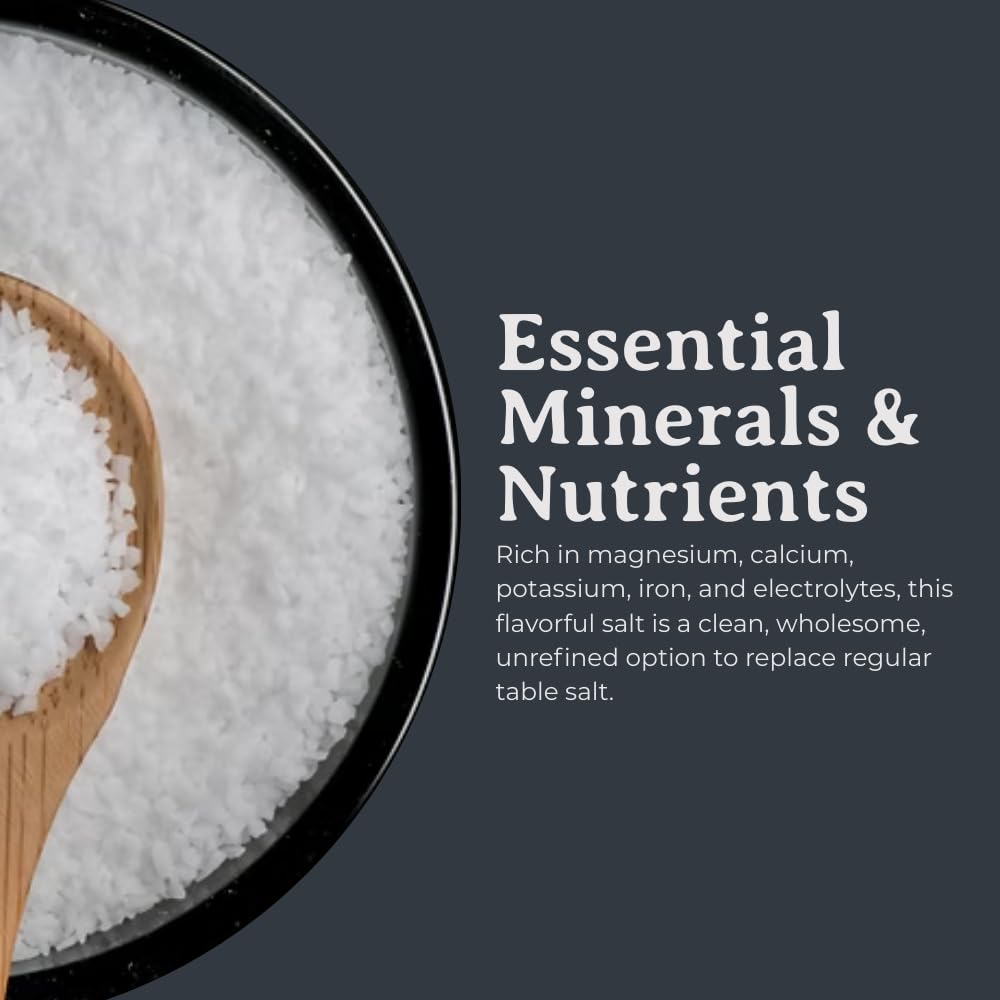 L'Essence De Cuisine grey coarse ground salt closeup showing texture for brines