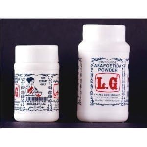 L.G. Asafoetida Hing Powder Pack 2, close-up, adds a rich base note.