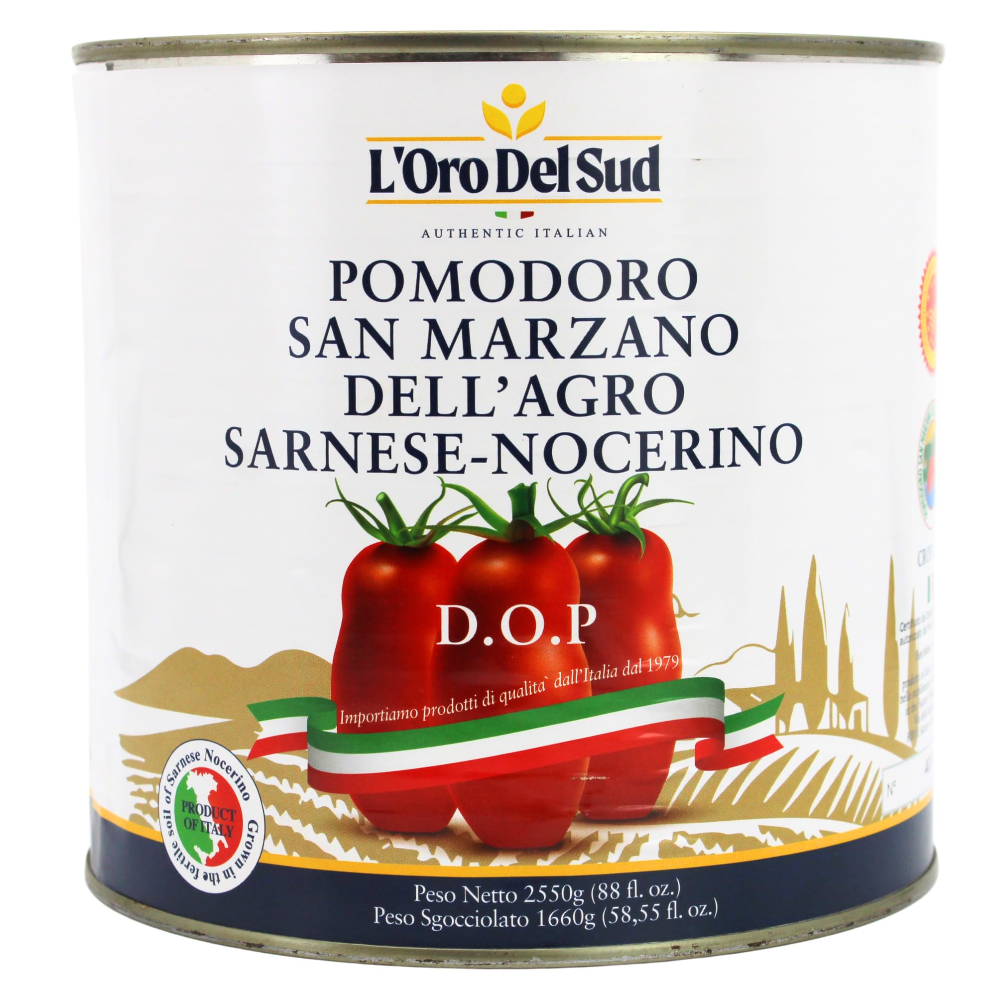 L'Oro Del Sud hand-picked peeled tomatoes showing careful preparation for easy cooking.