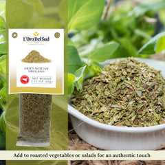 L'Oro Del Sud oregano on pizza to enrich authentic Italian flavor.