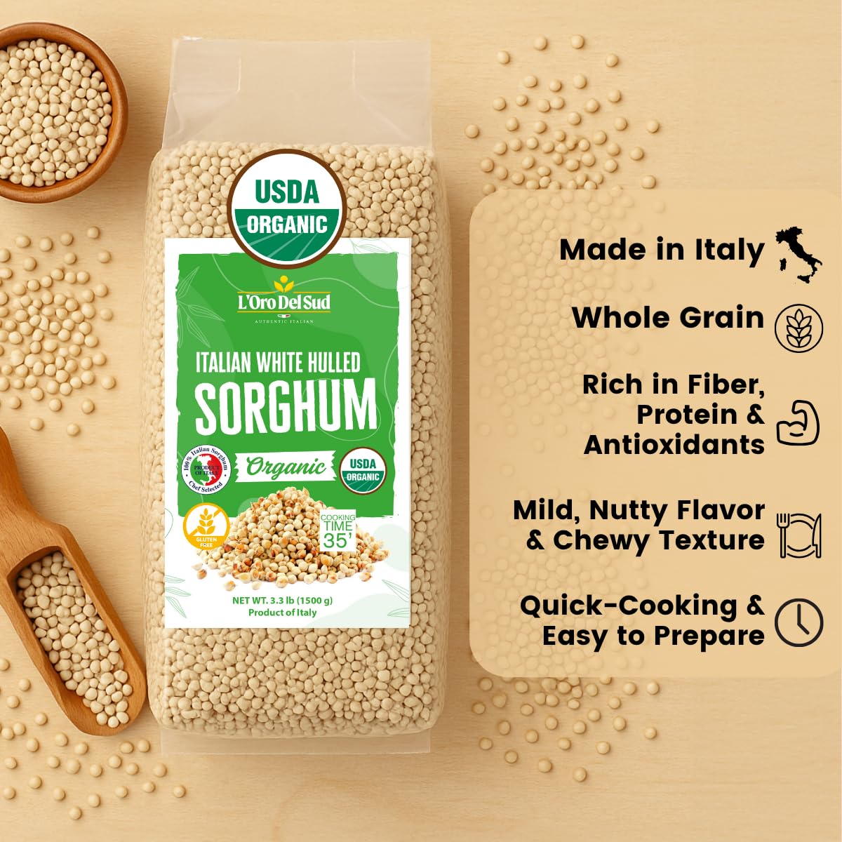 L'Oro Del Sud sorghum bag – pantry staple for versatile meals