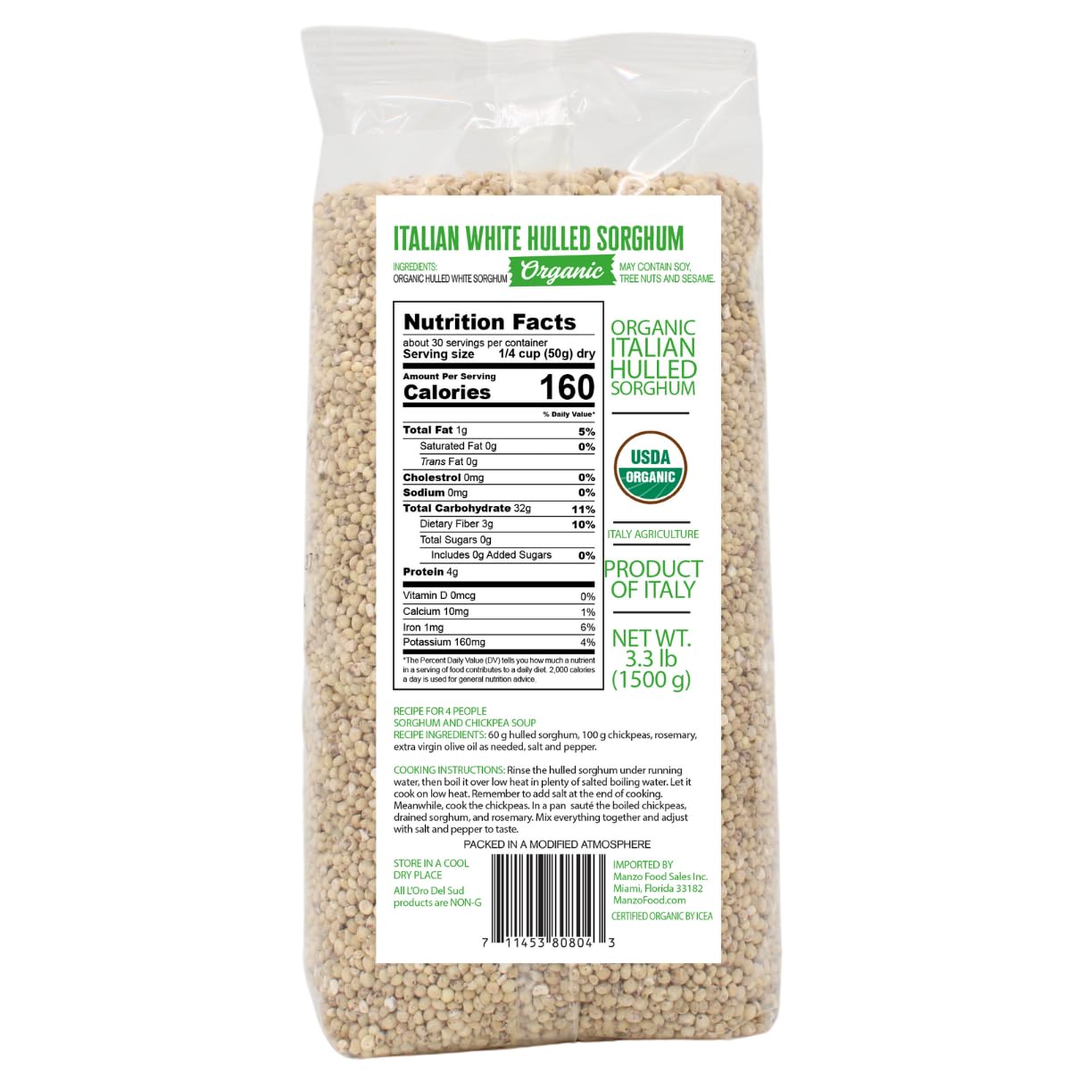 L'Oro Del Sud sorghum bowl – mild nutty flavor enhances pilafs