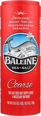 La Baleine coarse salt canister close-up showing authentic French crystals for cooking