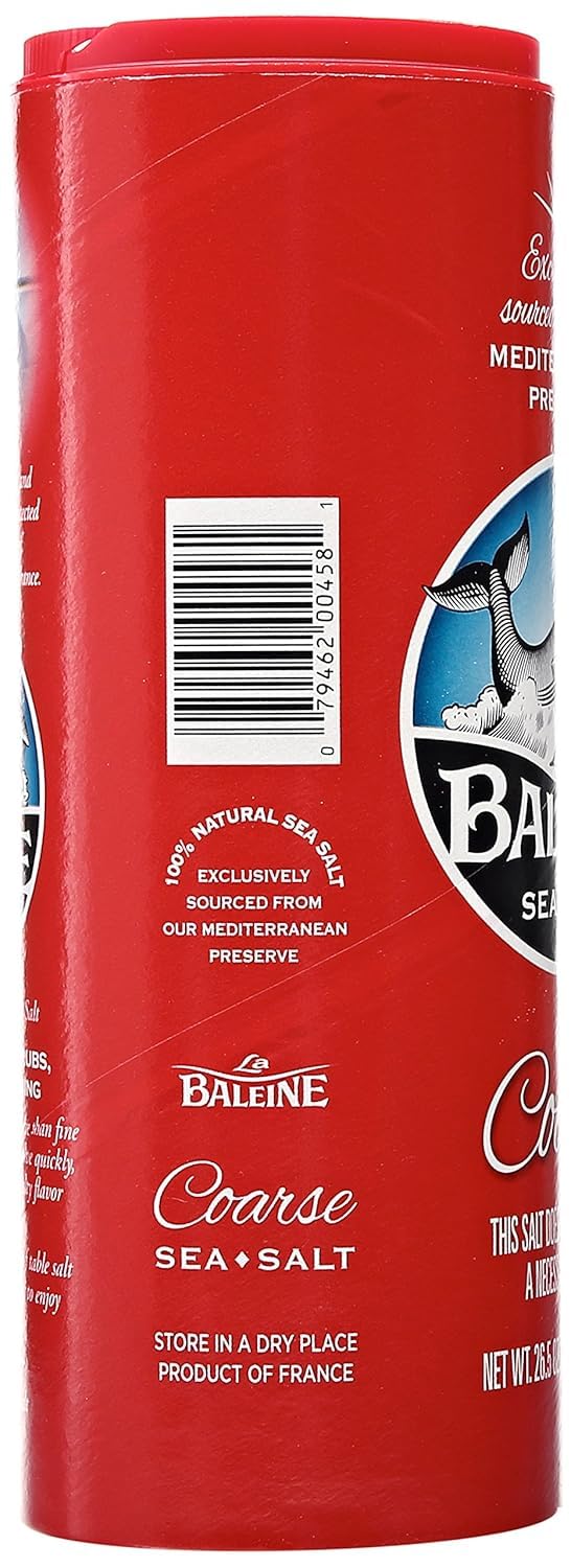 La Baleine coarse salt pouring shot for finishing and seasoning
