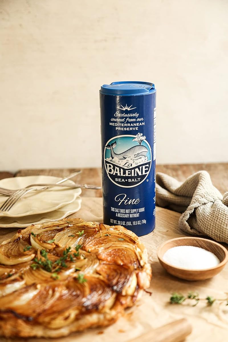 La Baleine jar tilted showing crystals perfect for finishing dishes