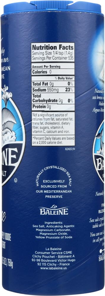 La Baleine two-pack 750 g salt for steady kitchen use.