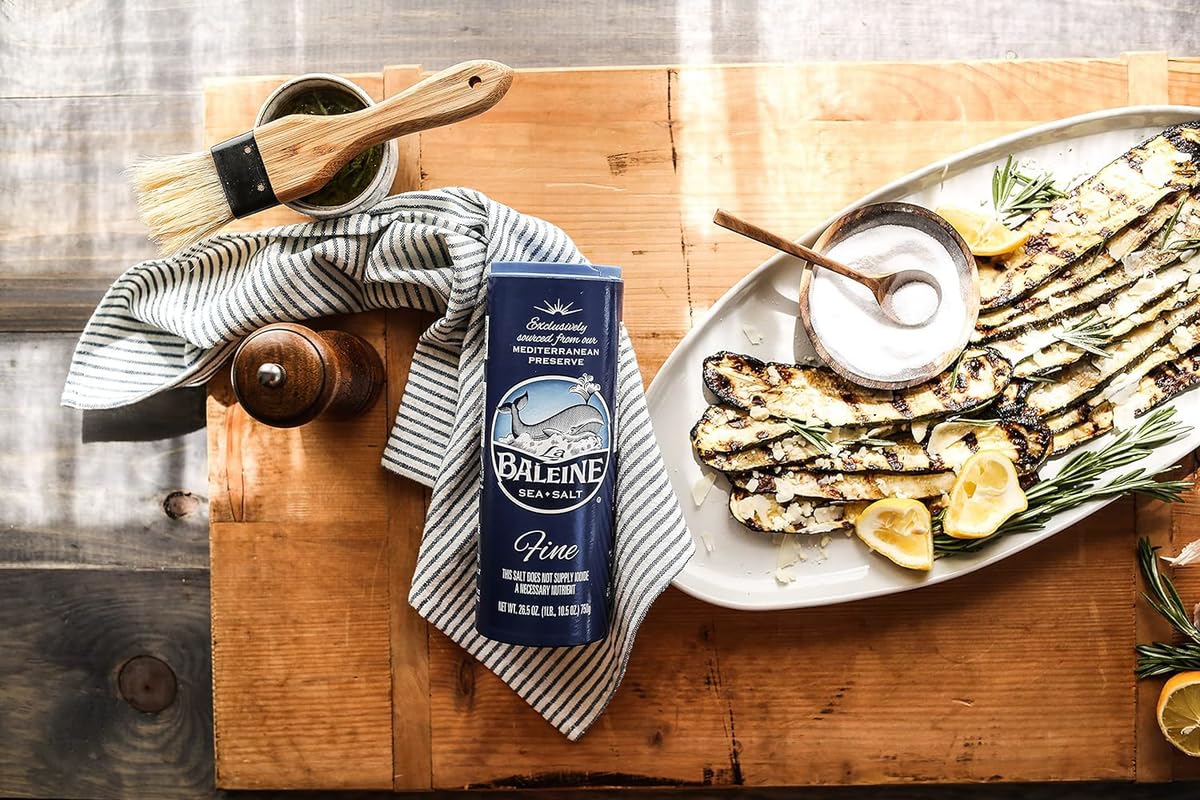 La Baleine label detail emphasizing French origin and quality