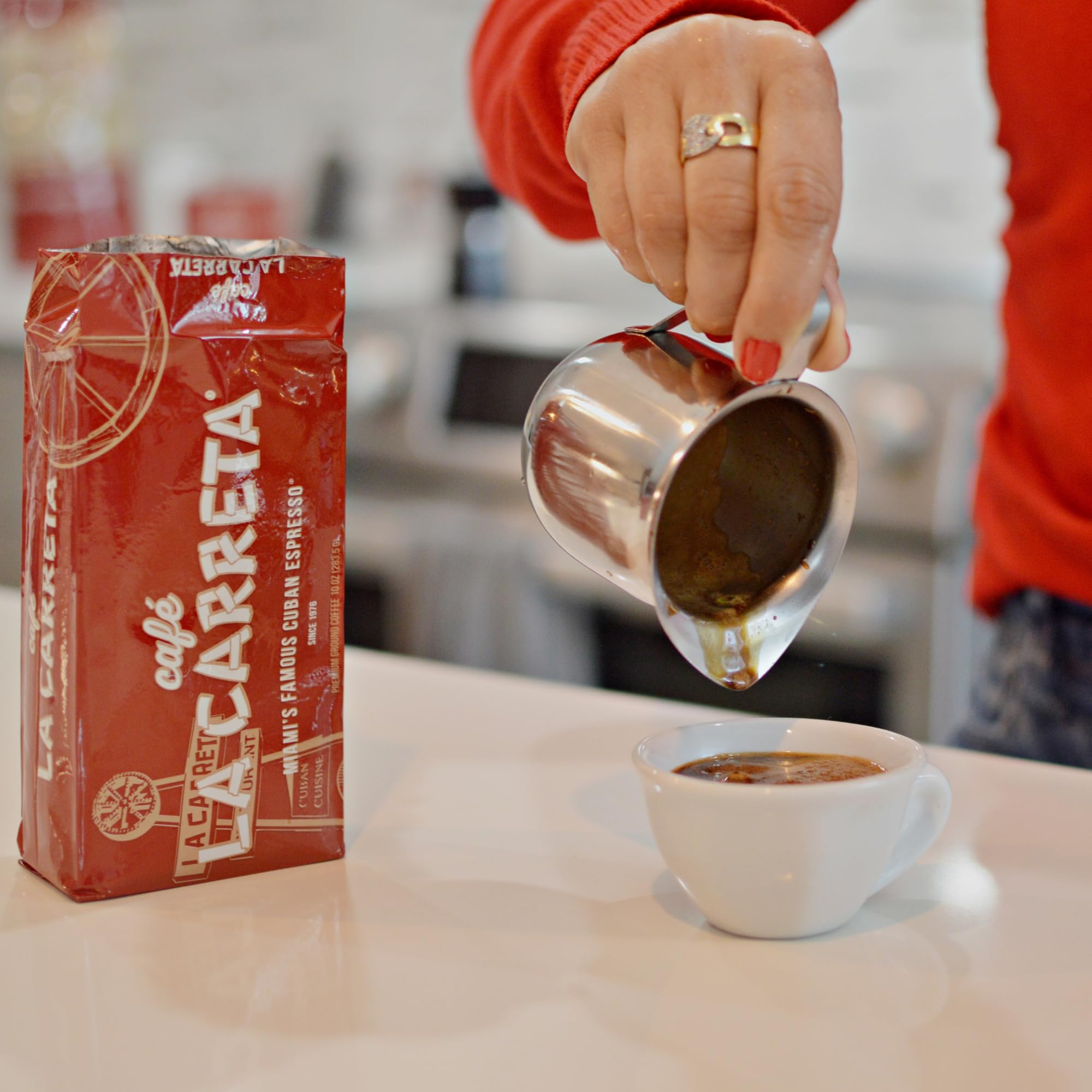 La Carreta Cuban coffee moka pot moment for home espresso