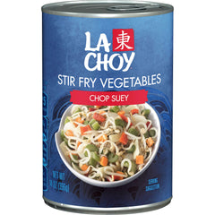 La Choy Chop Suey Vegetables, two-cans pack, ready for quick Asian meals.