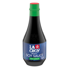 La Choy Lite Soy Sauce bottle front view highlighting low-sodium flavor option for weeknight meals