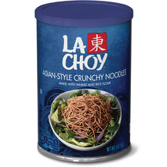 La Choy Asian Style Crunchy Noodles can with crisp texture ready for quick meals