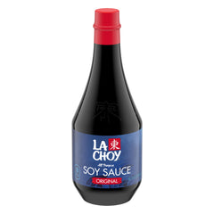 La Choy Soy Sauce bottle on the counter ready to boost weeknight flavor.