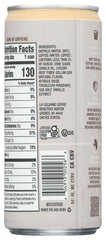 Close-up of foamy top on La Colombe Coffee Latte Oatmlk Vnla