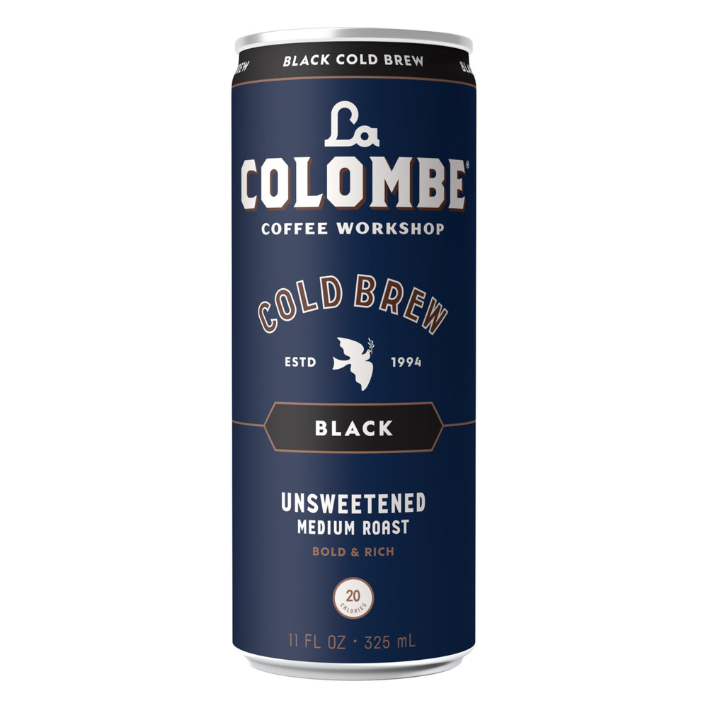 Chilled La Colombe cold brew unsweetened over ice.