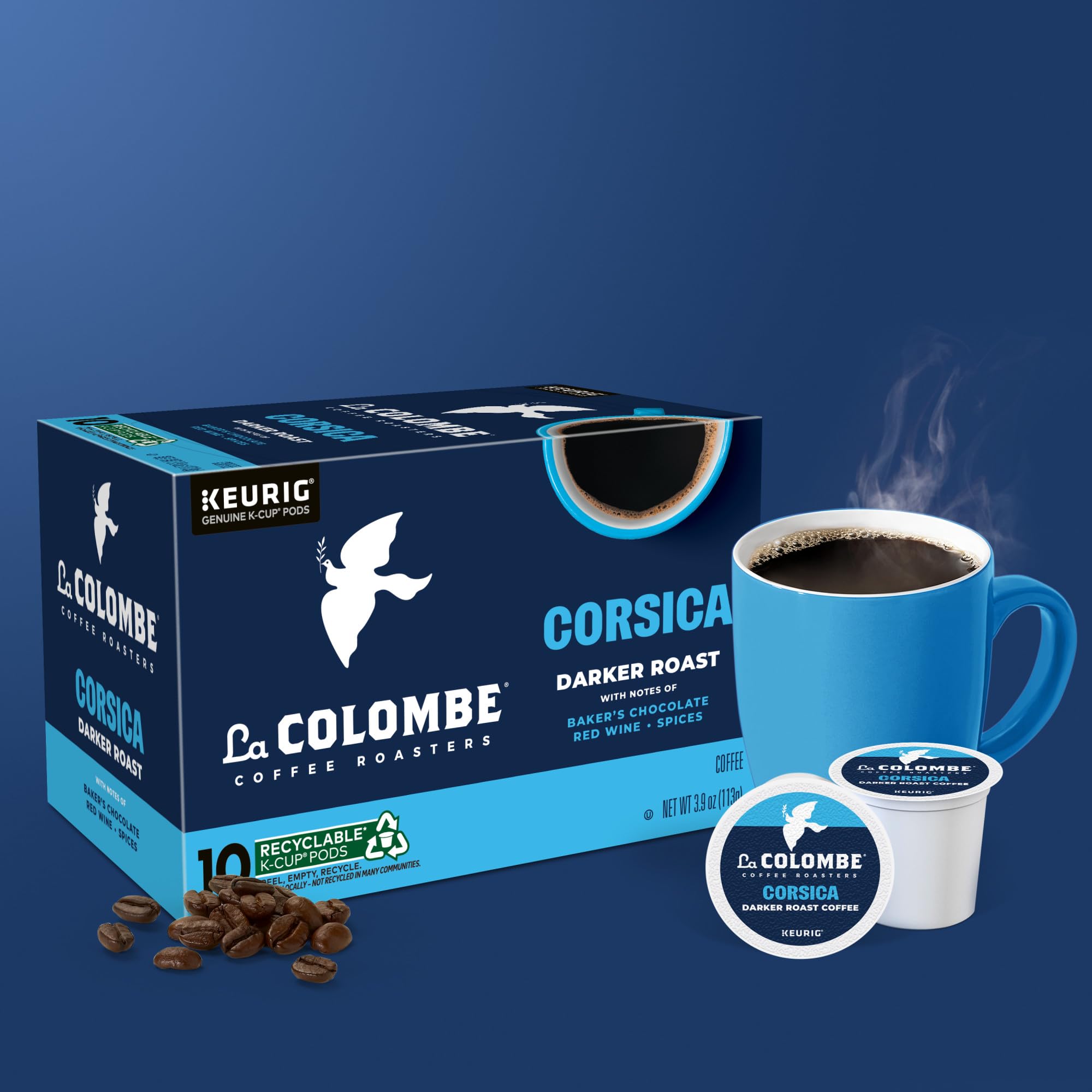 La Colombe Corsica morning routine with coffee steam.
