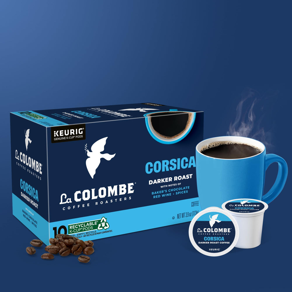 La Colombe Corsica morning routine with coffee steam.