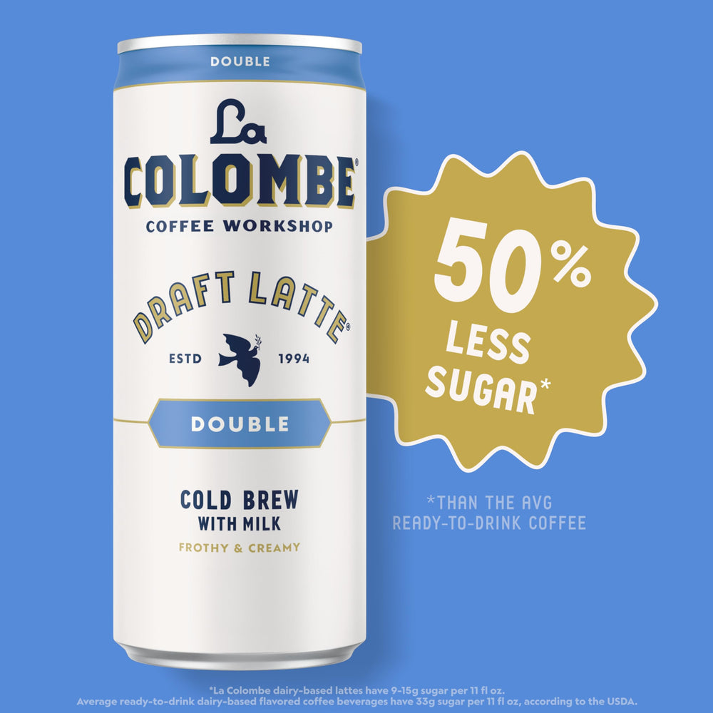 La Colombe Draft Latte pack of 12 cans emphasizes value and convenience.