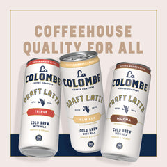 La Colombe Draft Latte Triple can highlights rich froth and cafe-quality texture