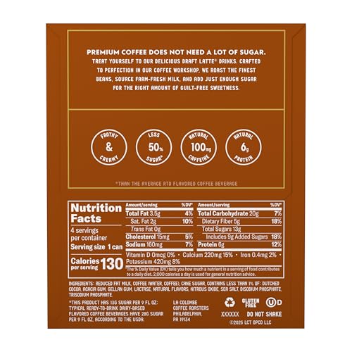 La Colombe Mocha Draft Latte can tilt to reveal a foamy layer perfect for coffee lovers.