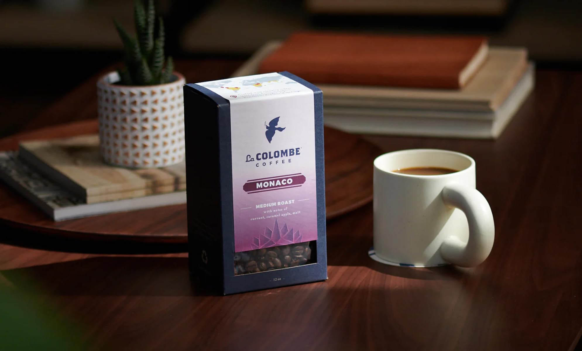 La Colombe Monaco bean closeup highlighting texture and color for premium selection