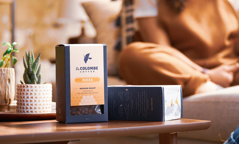 La Colombe Nizza brew pour-over scene suggests balanced flavor extraction.