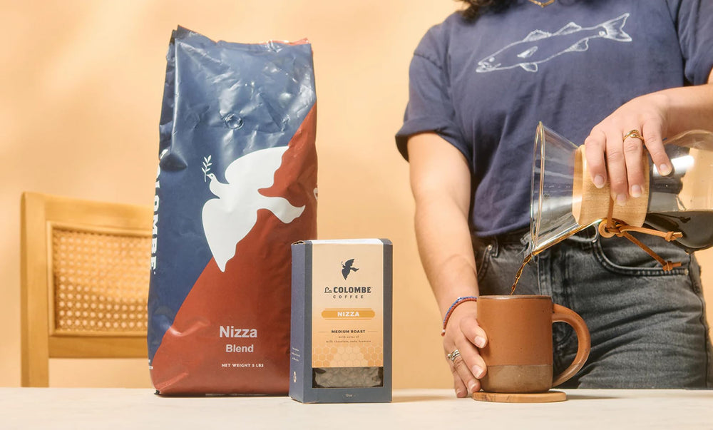 La Colombe Nizza honey-sweet roasted nuttiness enhances espresso with a smooth crema.