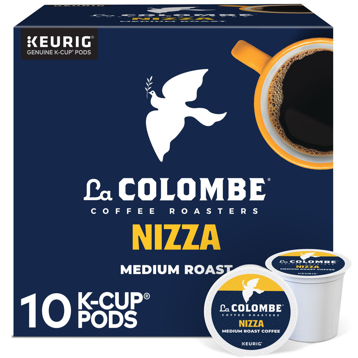 La Colombe Nizza K-Cup packaging shows convenient pods for quick mornings.